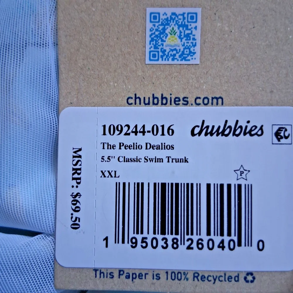 Chubbies Men's Size  2XL X 5.5